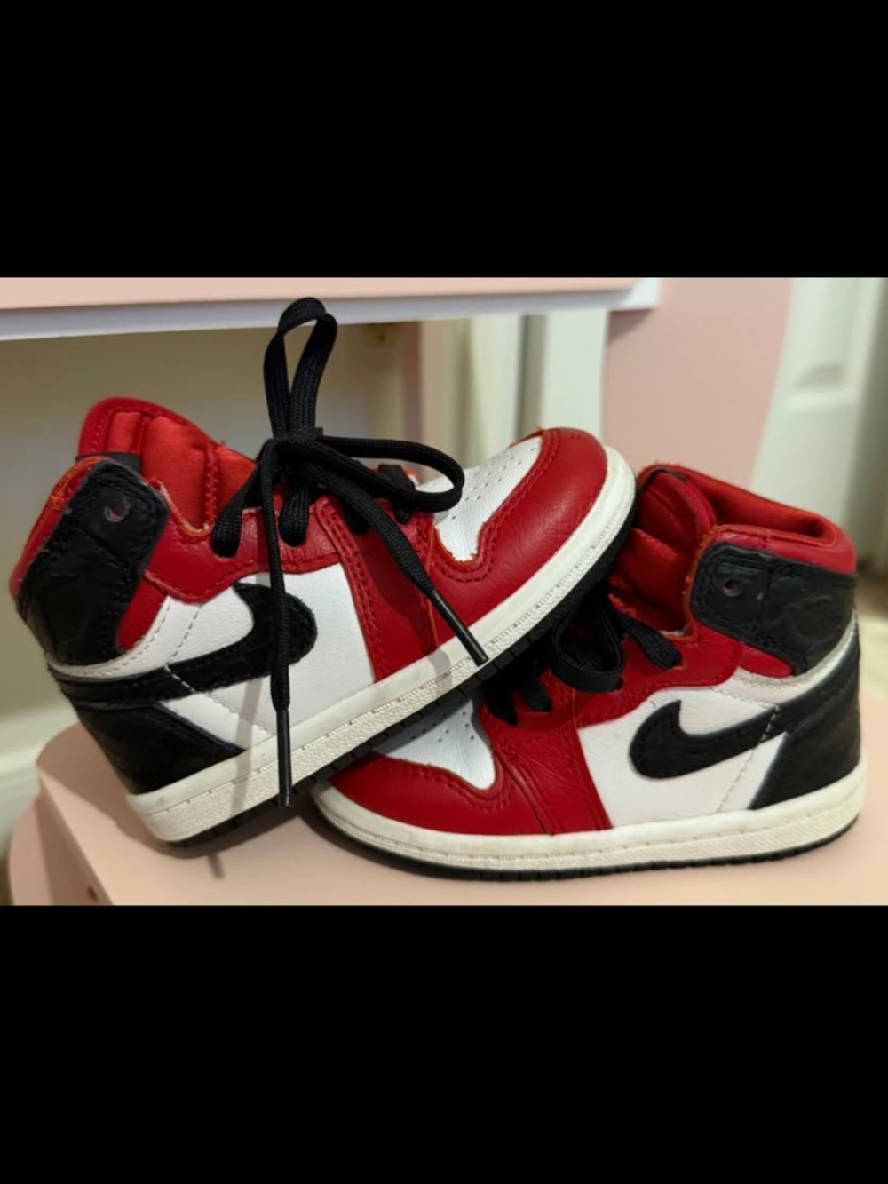 Toddler Jordan 1 Retro High Satin Snake Chicago (7c)